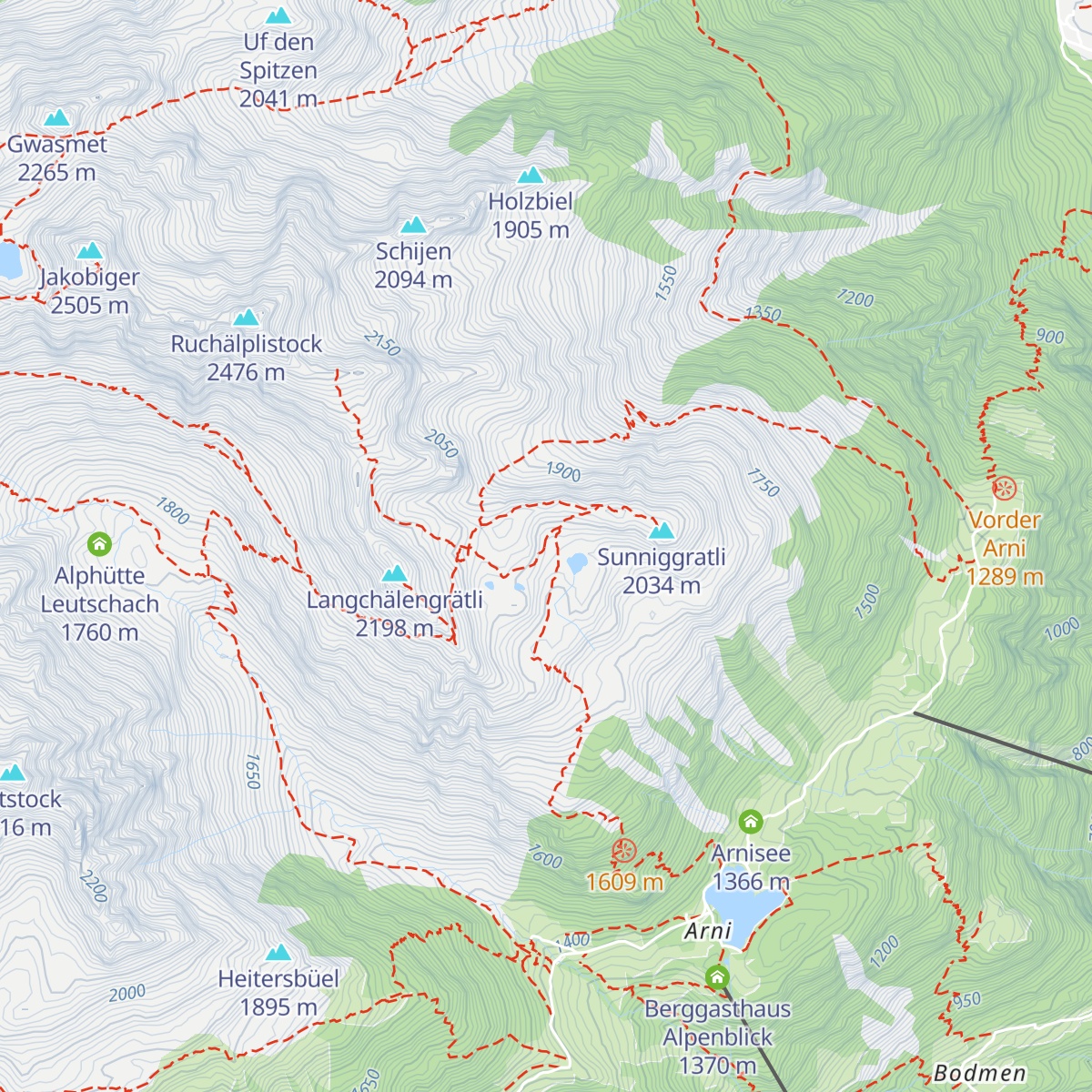 Bergrestaurant Sunniggratli map
