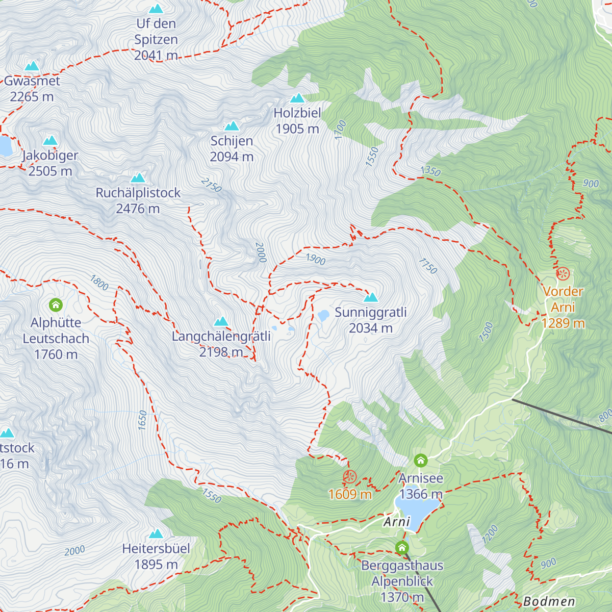 Bergrestaurant Sunniggratli map