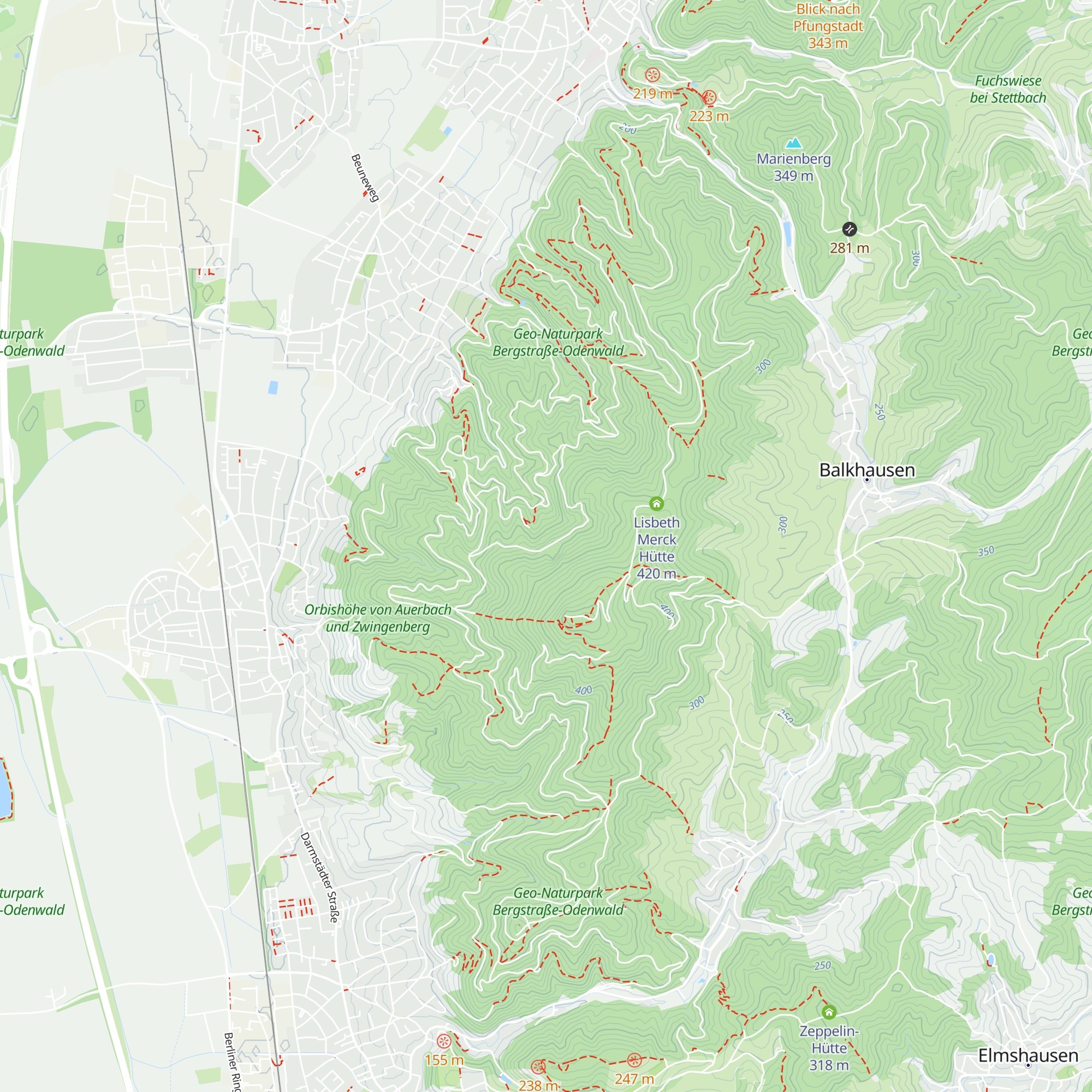 Joh. Adam-Dracker Hütte map