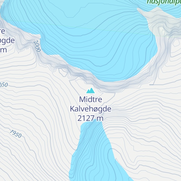 Map of Midtre Kalvehøgde