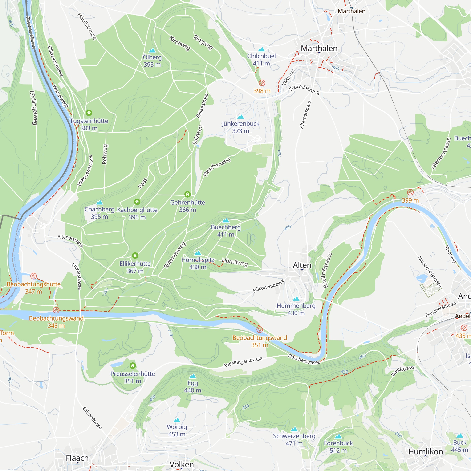 Buchberg-Hütte map
