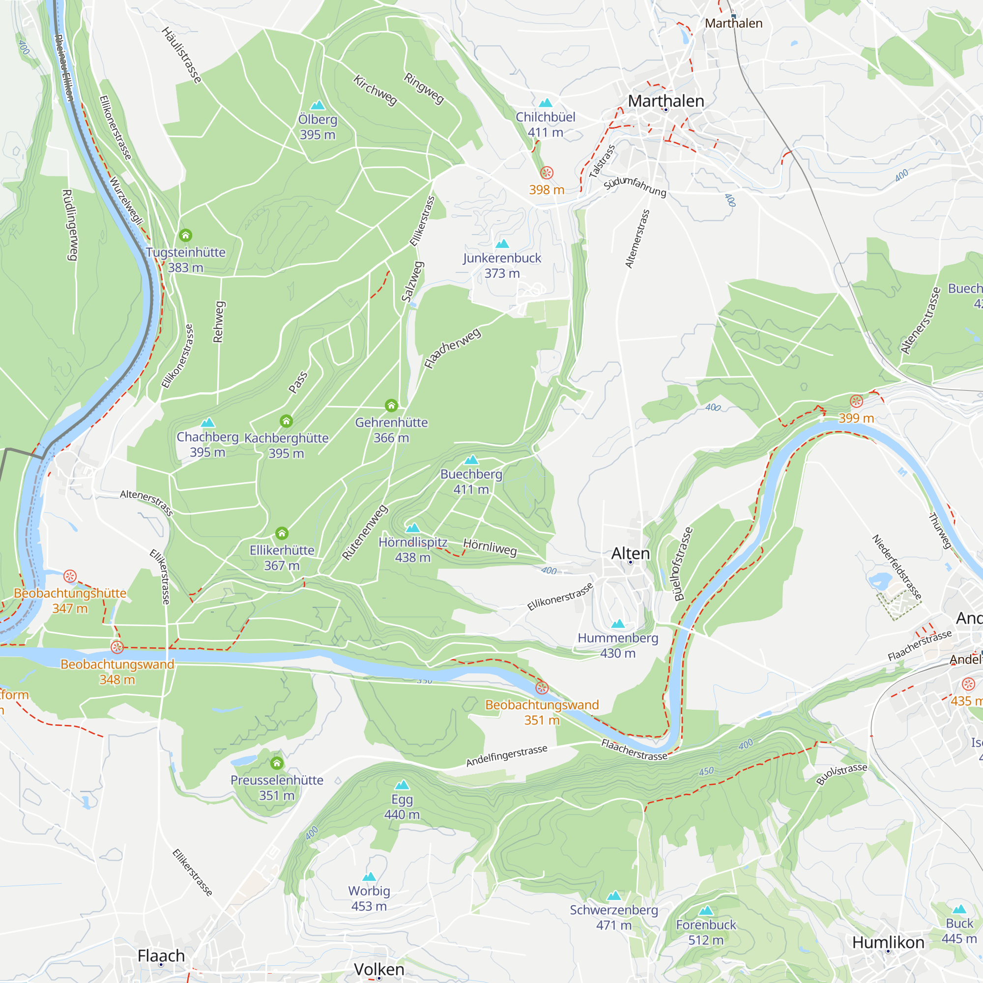Buchberg-Hütte map
