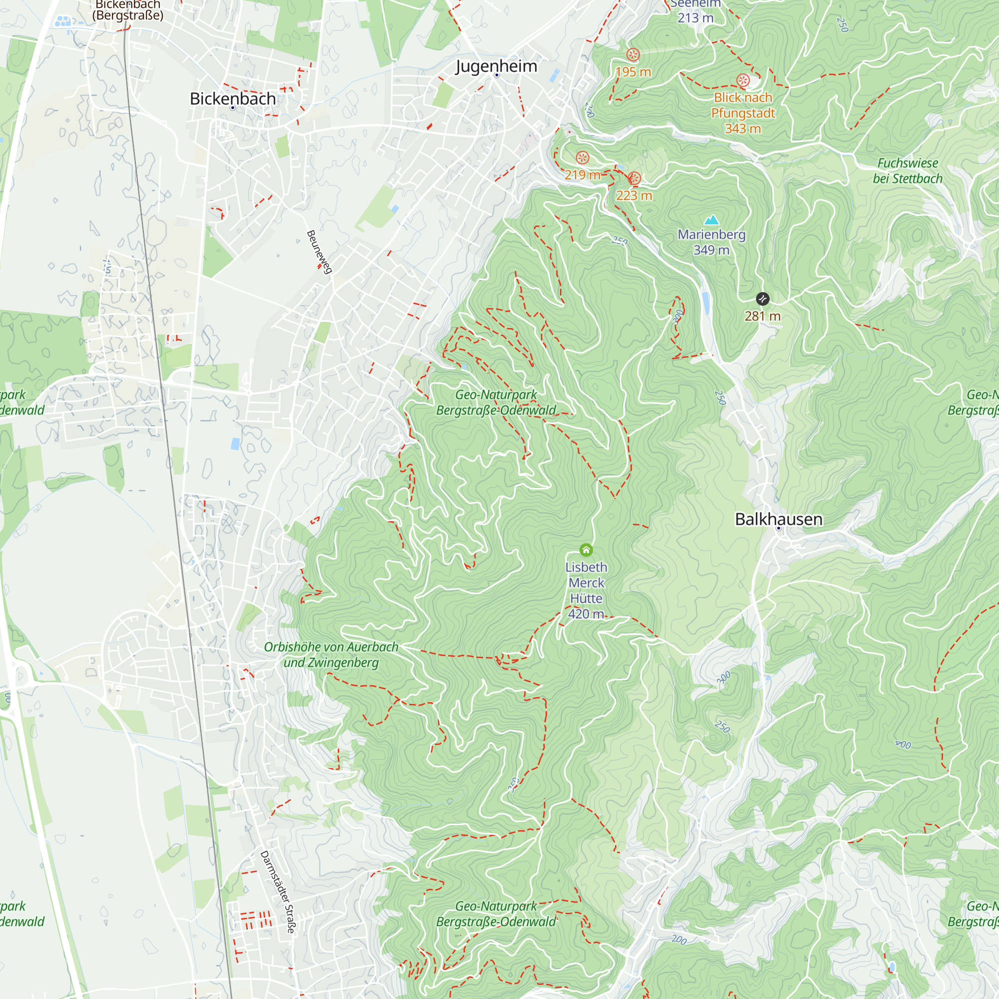 Hobokenhütte map