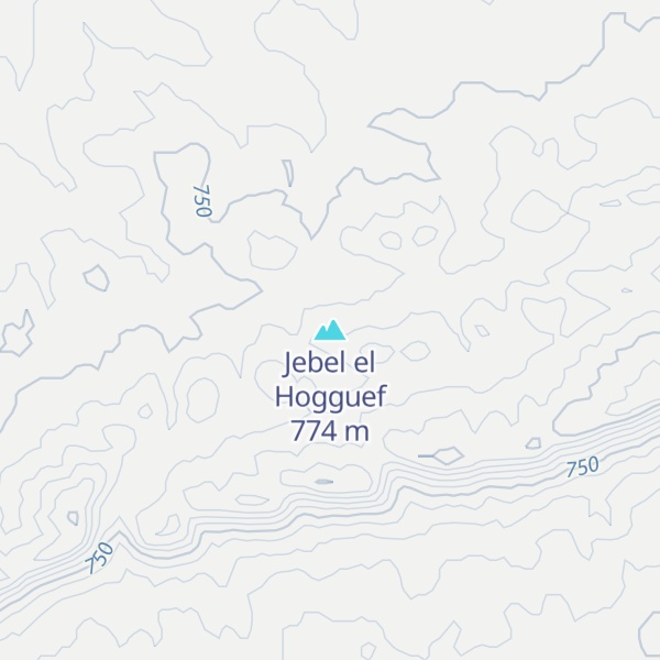 Map of Jebel el Hogguef