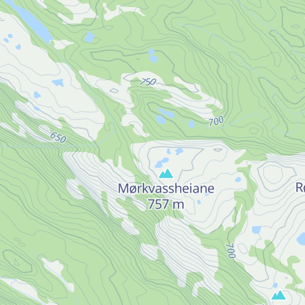 Map of Grytdalsfjella