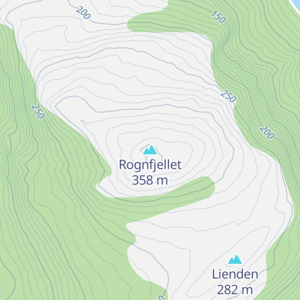 Map of Rognfjellet