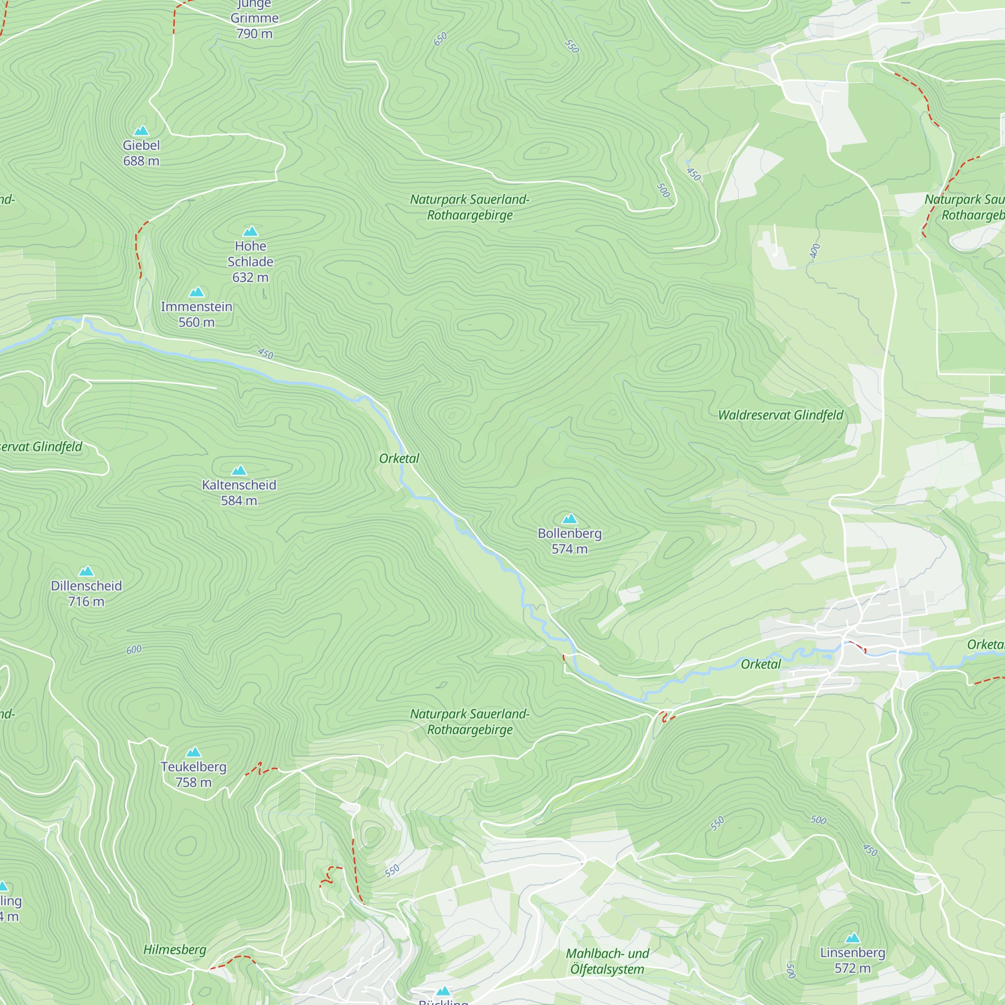 Hubertushütte 1977 map