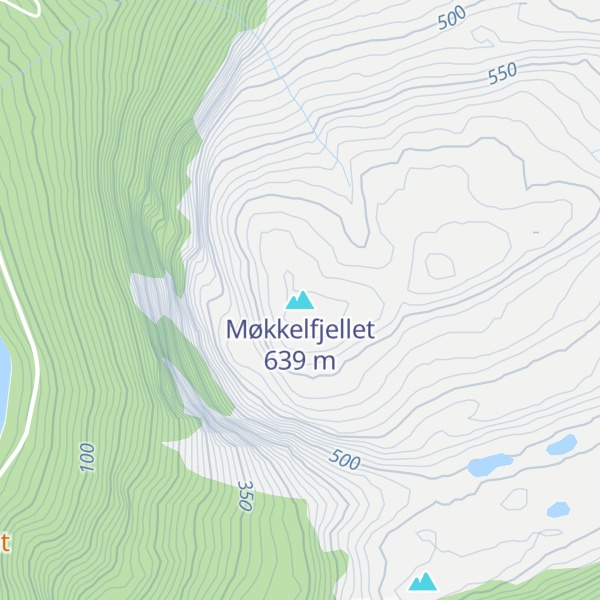 Map of Møkkelfjellet