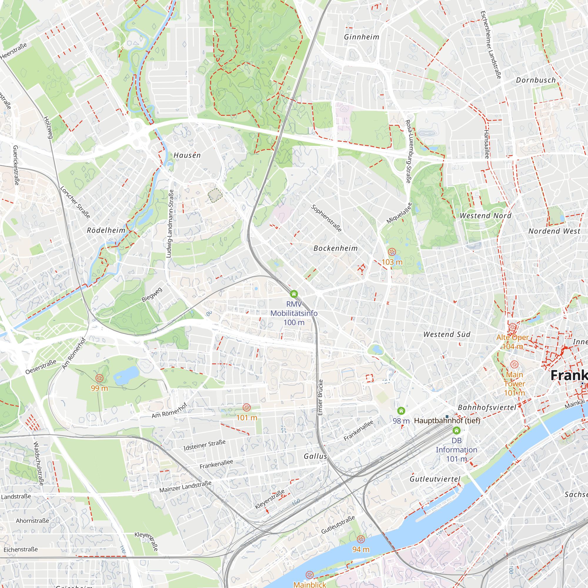 RMV Mobilitätsinfo map