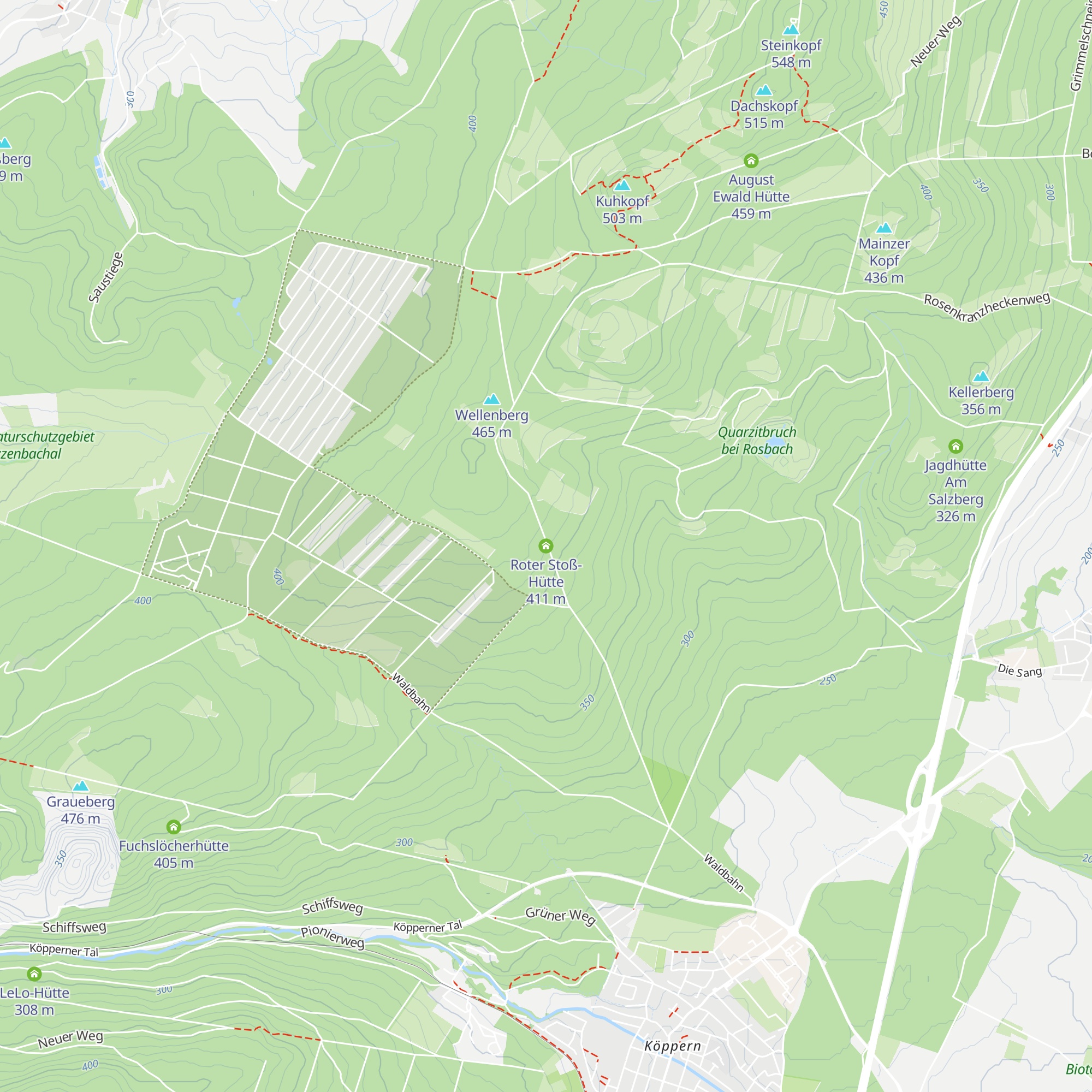 Roter Stoß-Hütte map