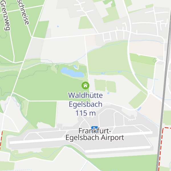 Map of Waldhütte Egelsbach