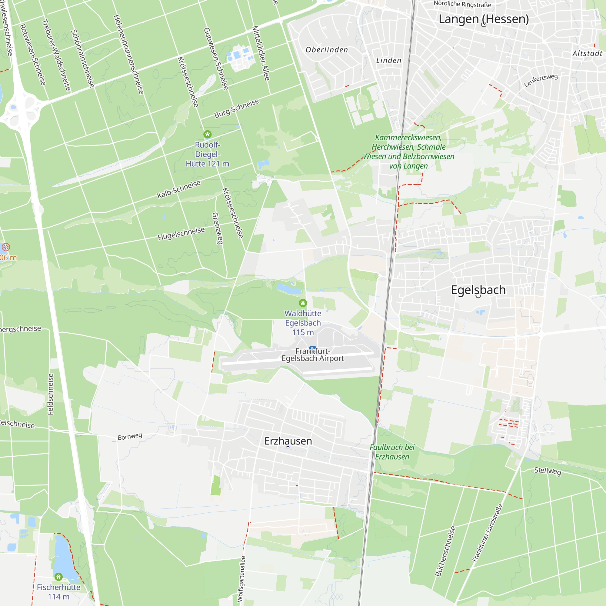 Waldhütte Egelsbach map