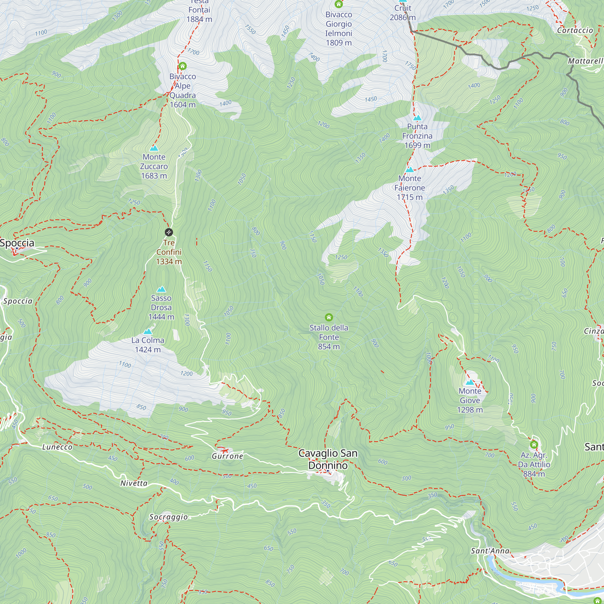 Monti Arné map