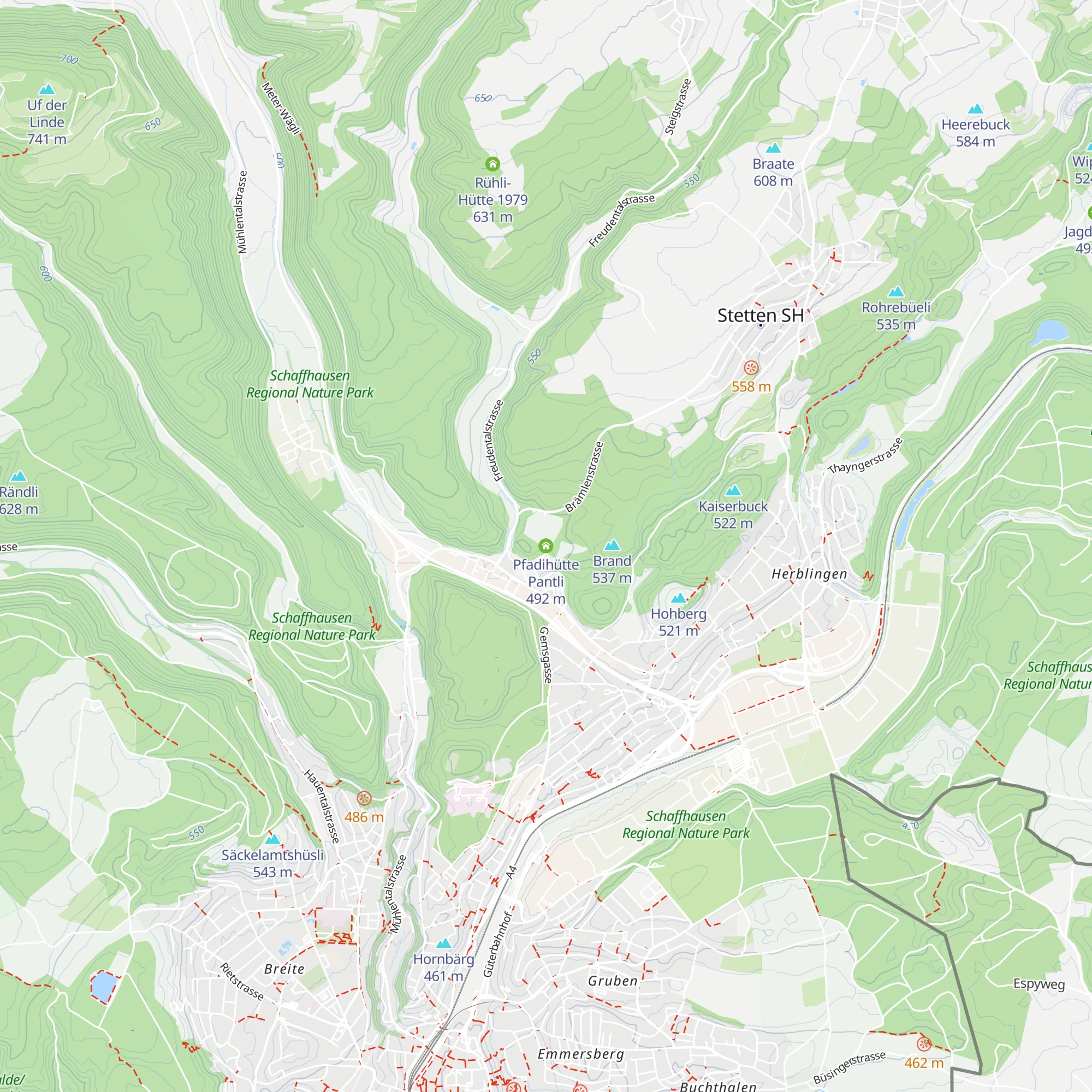 Pfadihütte Pantli map