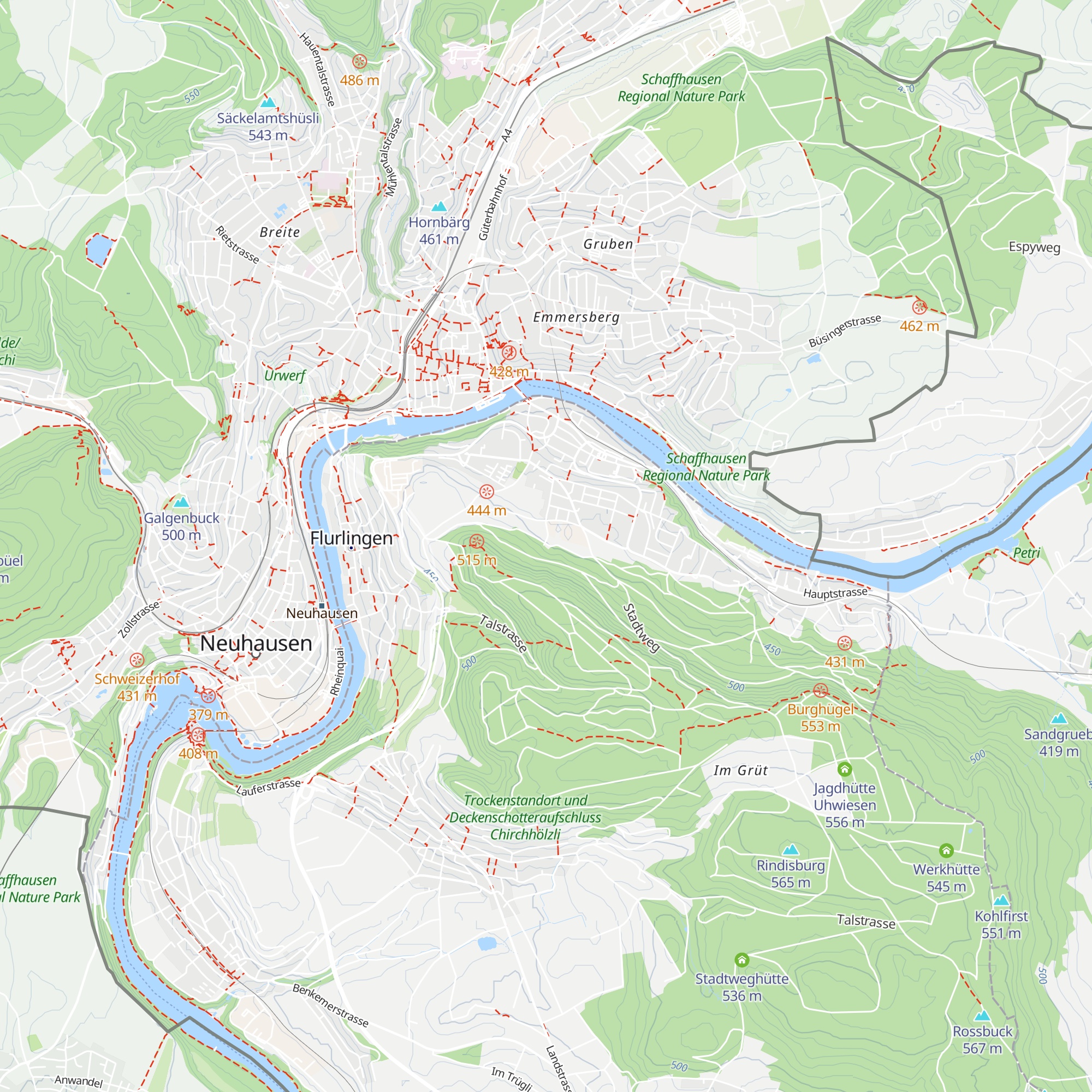 Pfadihütte Feuerthalen map