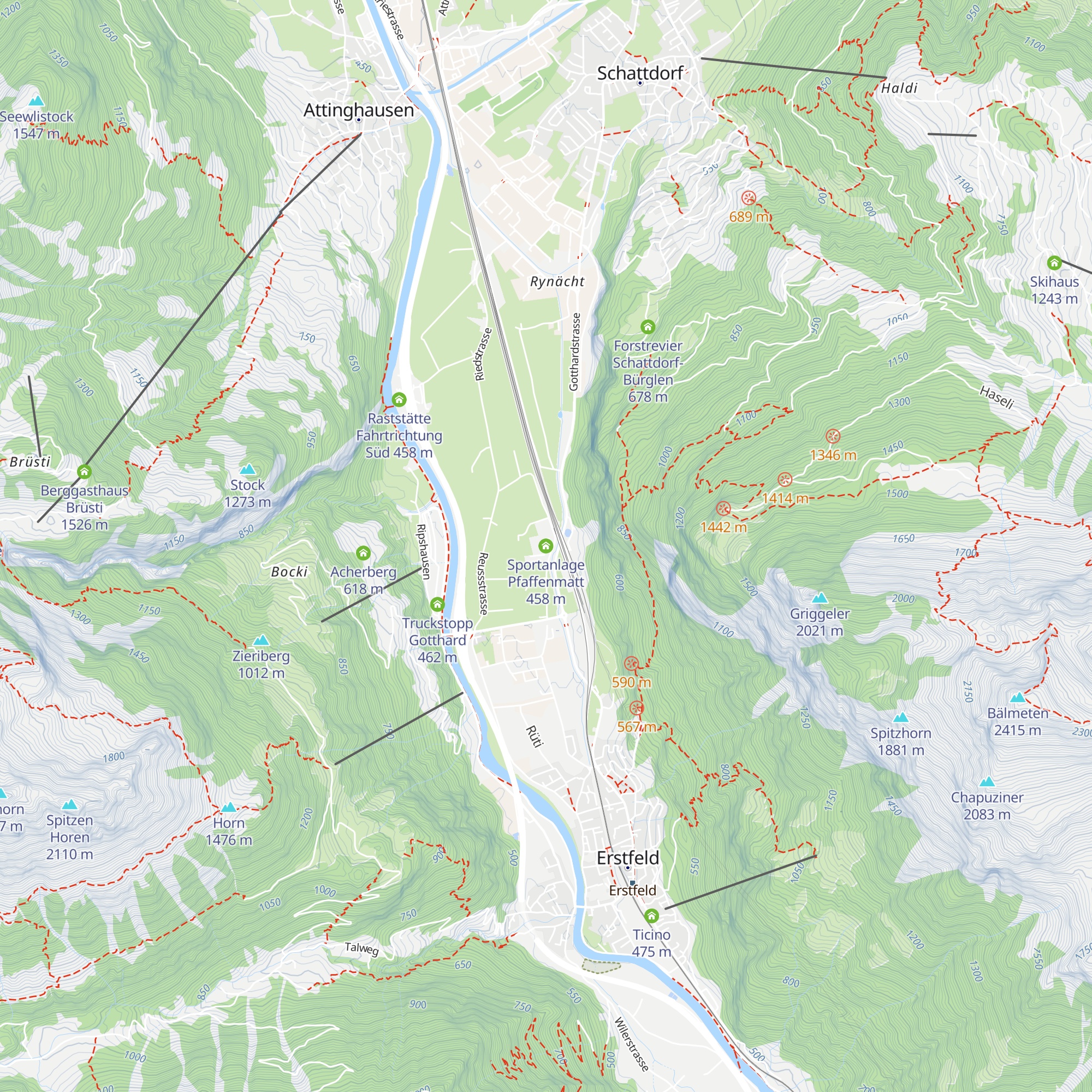 Sportanlage Pfaffenmatt map