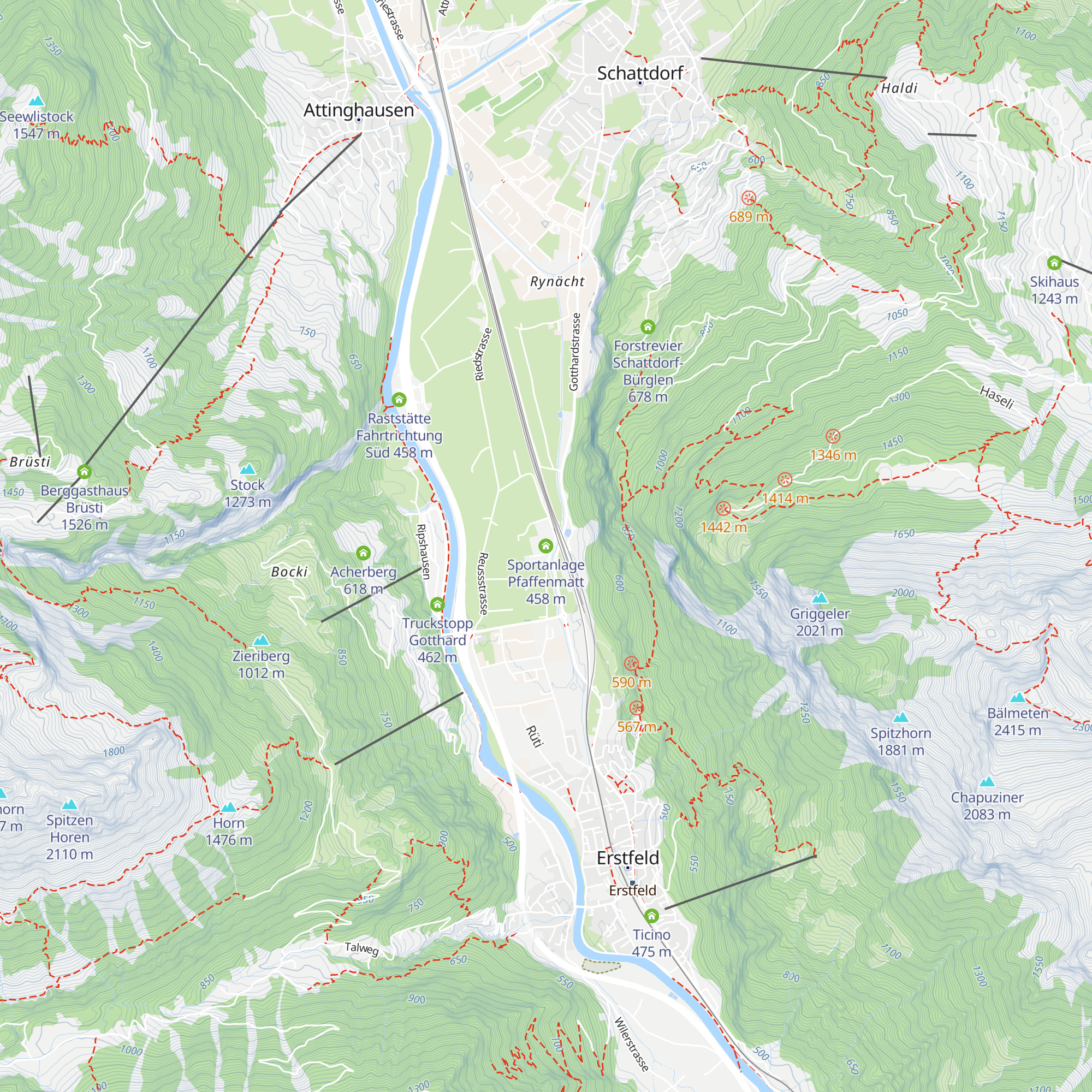 Sportanlage Pfaffenmatt map
