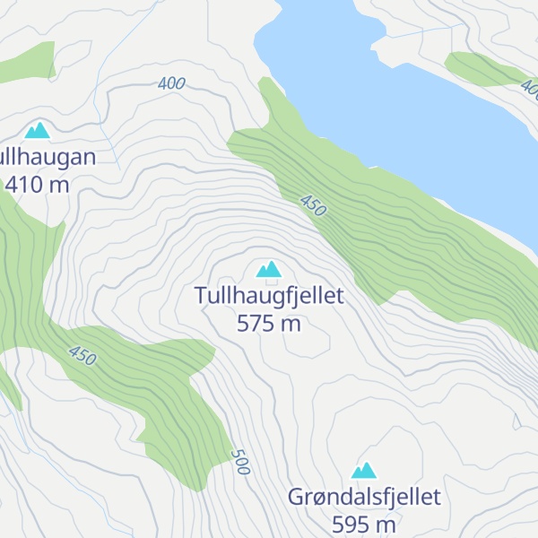Map of Tullhaugfjellet