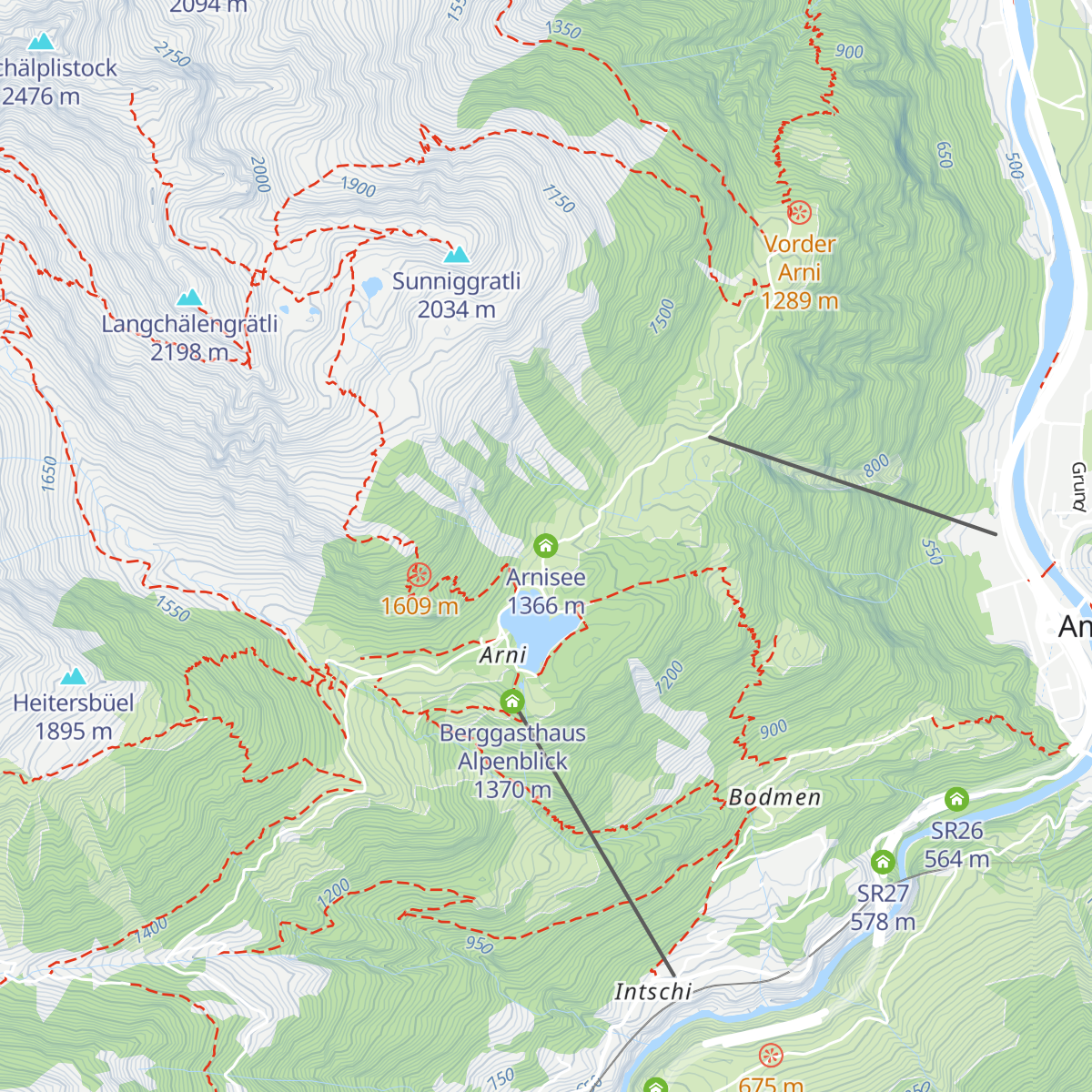 Arnisee map