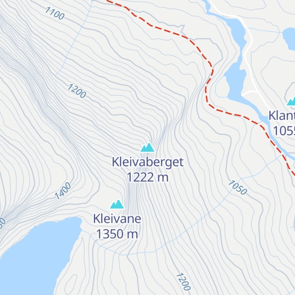 Map of Kleivaberget