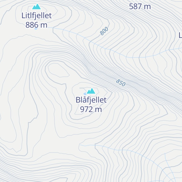 Map of Blåfjellet