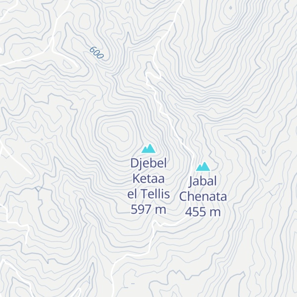 Map of Djebel Ketaa el Tellis