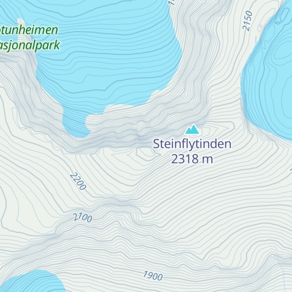 Map of Tjønnholstinden
