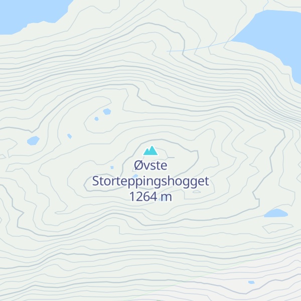 Map of Øvste Storteppingshogget