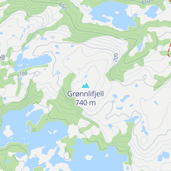 Map of Grønnlifjell
