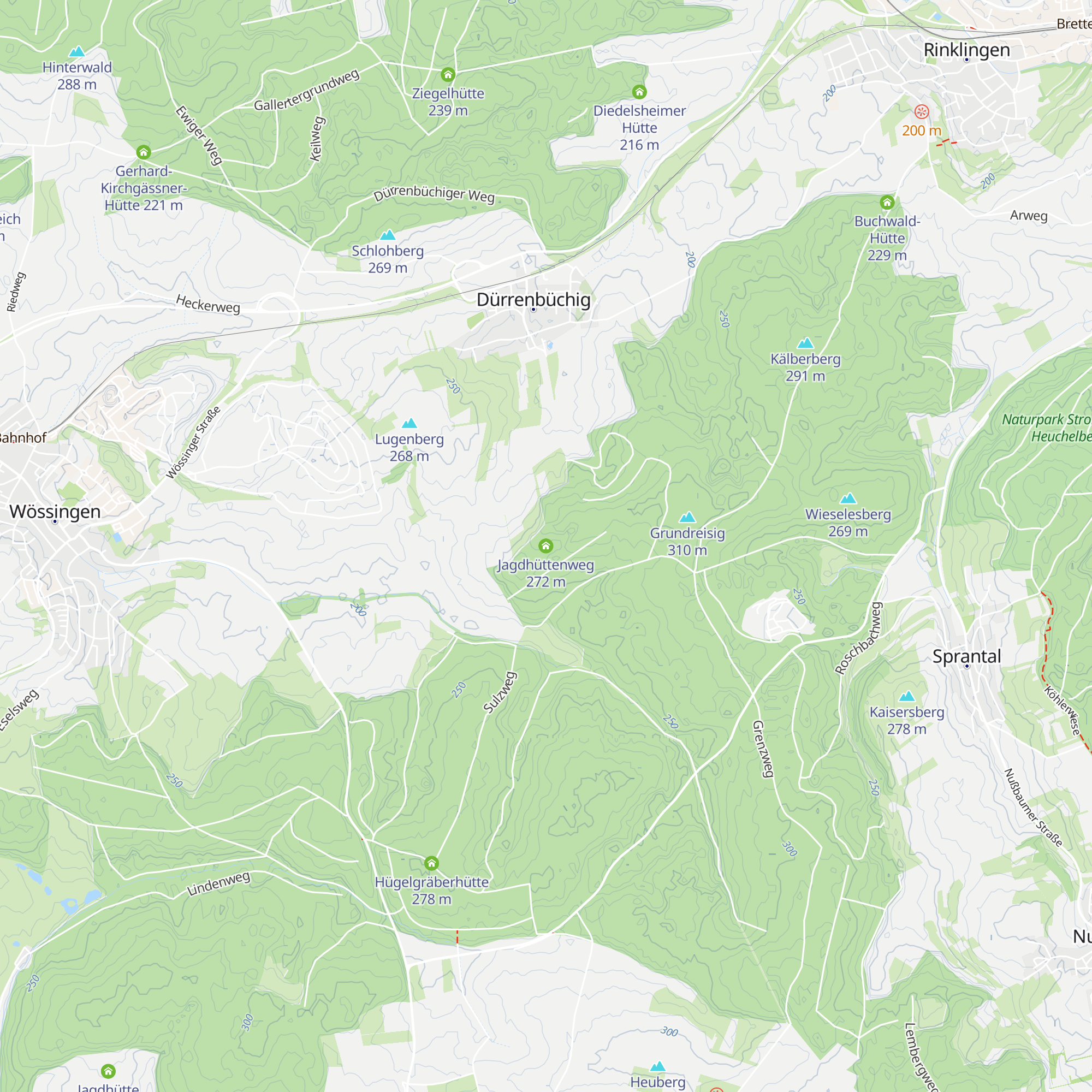 Jagdhüttenweg map