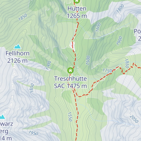 Map of Treschhütte SAC