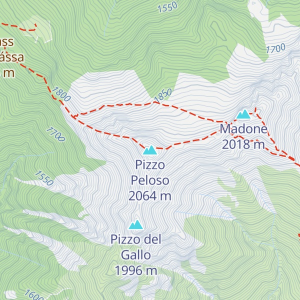 Map of Pizzo Peloso