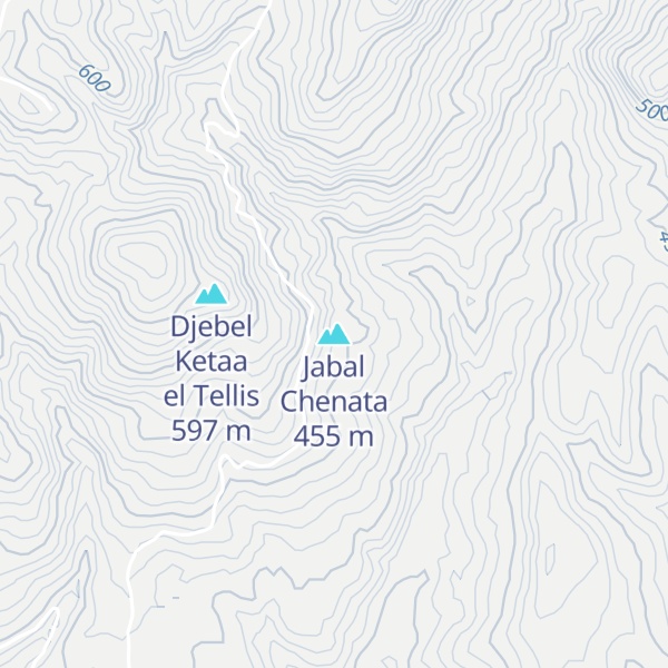 Map of Jabal Chenata