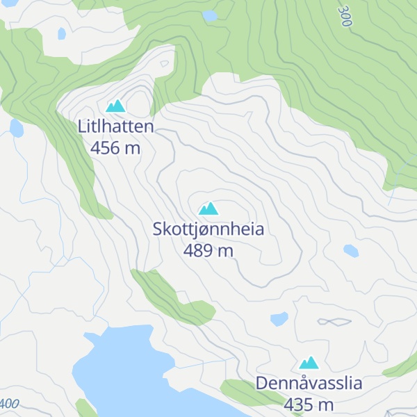 Map of Skottjønnheia