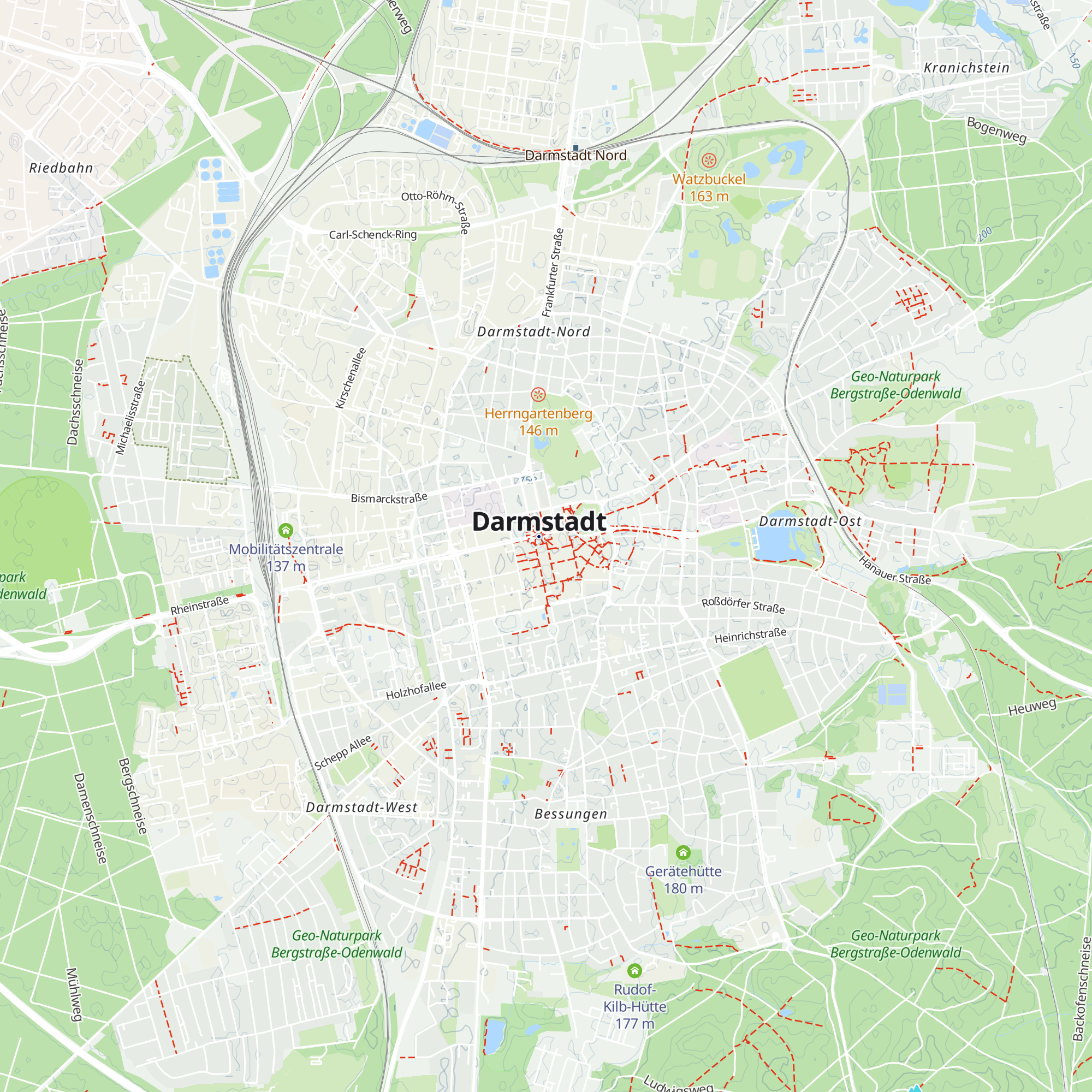 Darmstadt Shop map