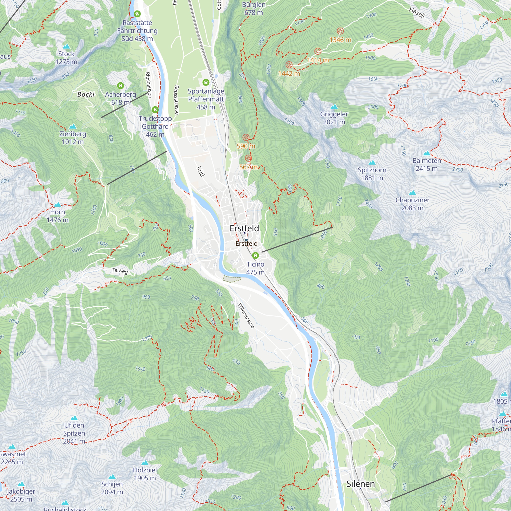 Ticino map