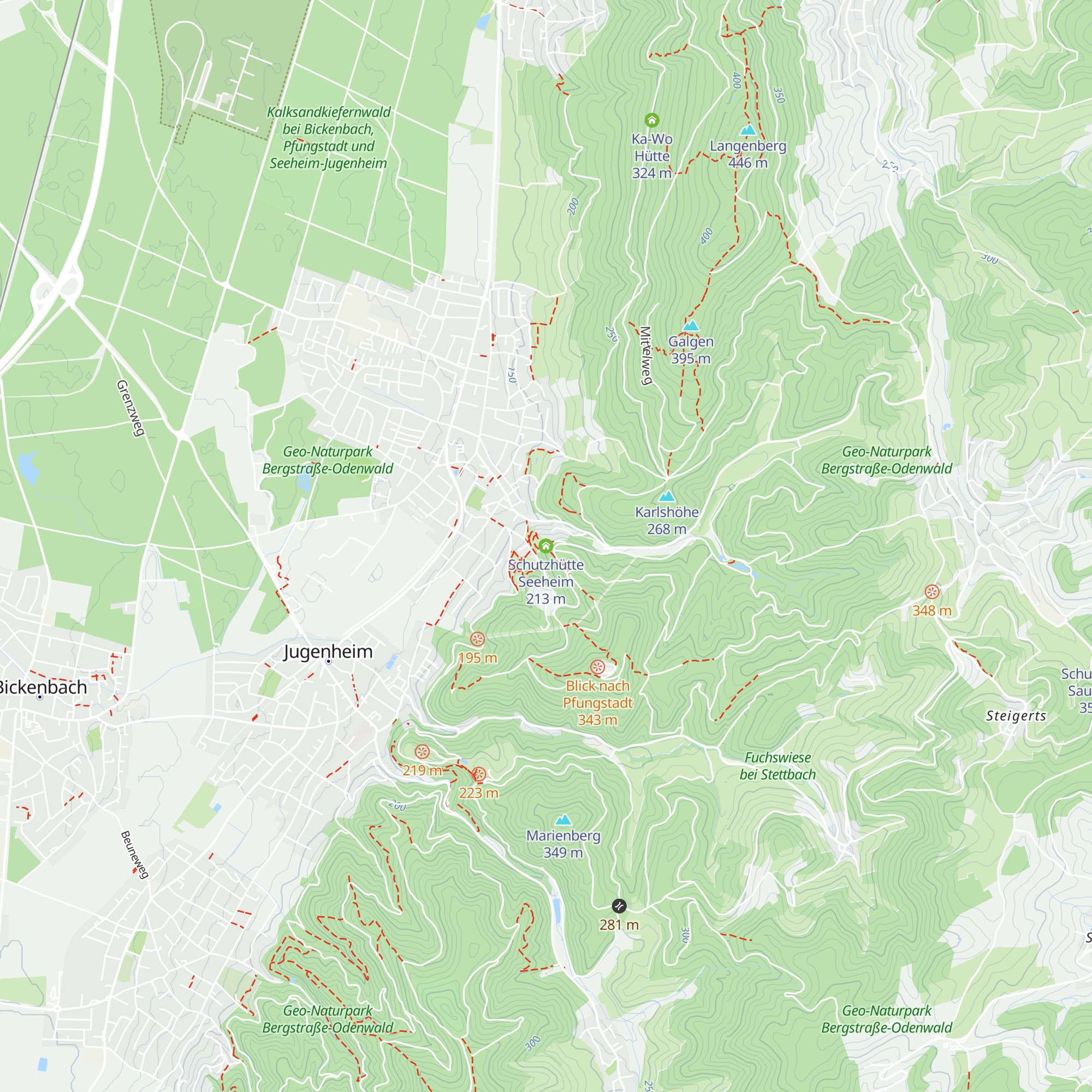 Schutzhütte Seeheim map
