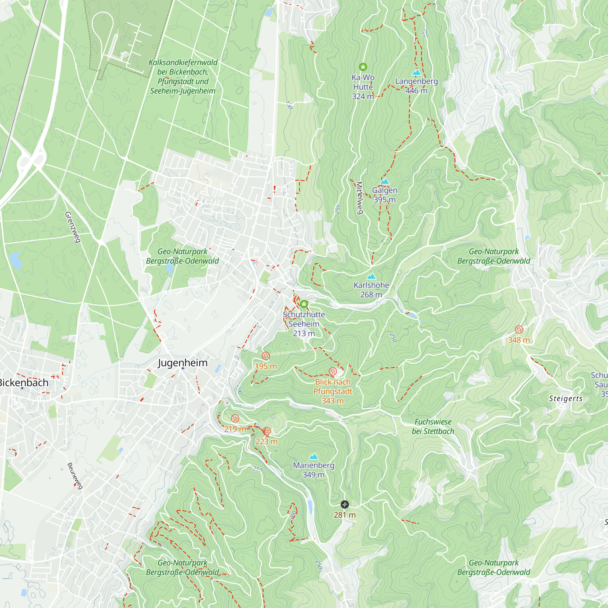 Schutzhütte Seeheim map