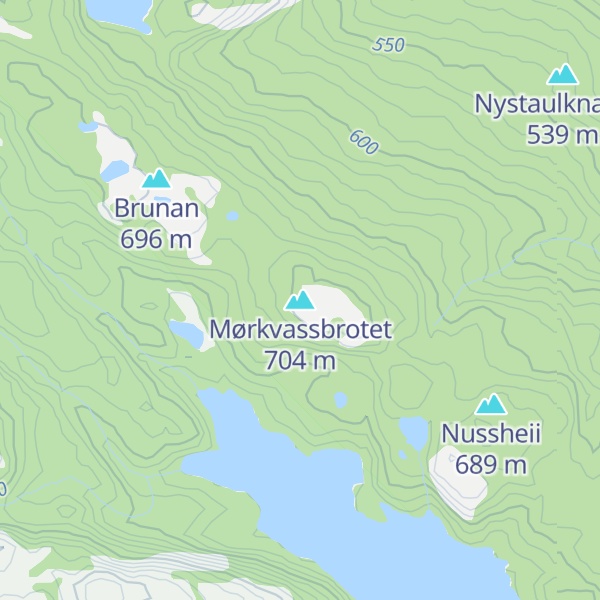 Map of Mørkvassbrotet
