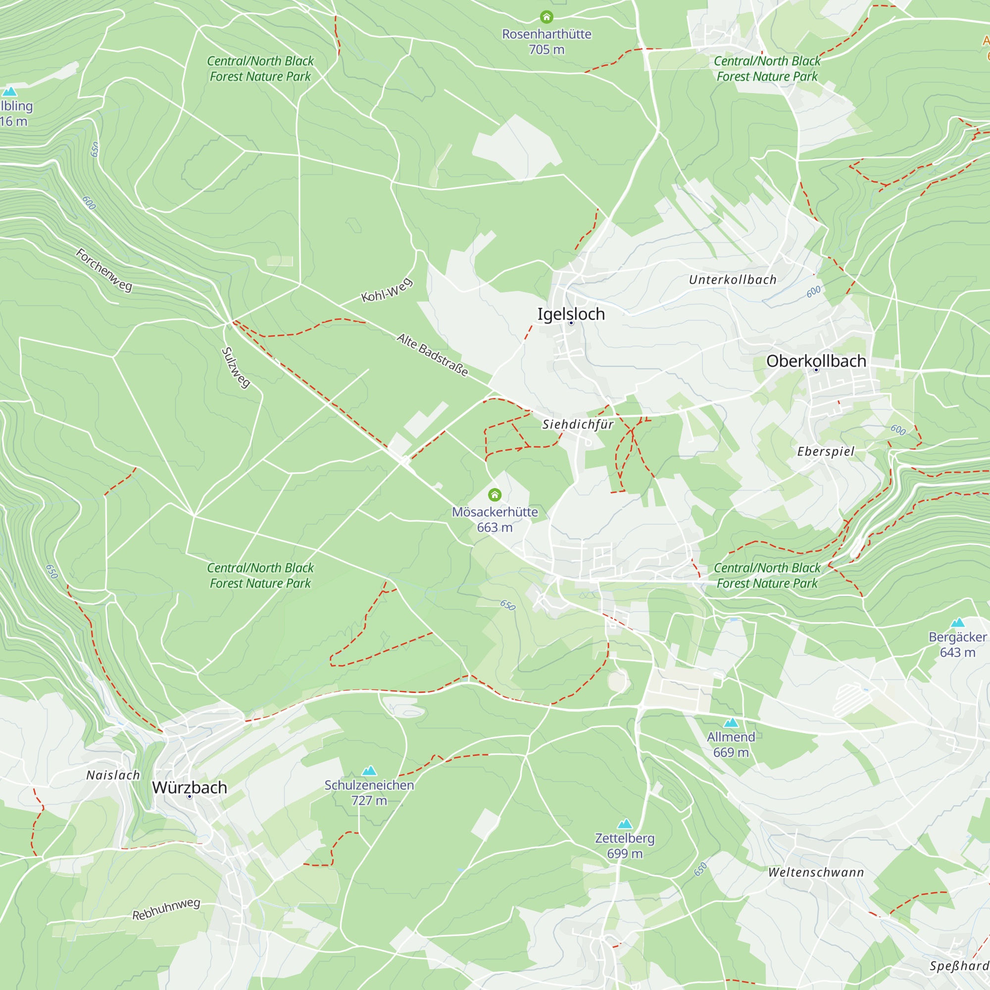 Mösackerhütte map