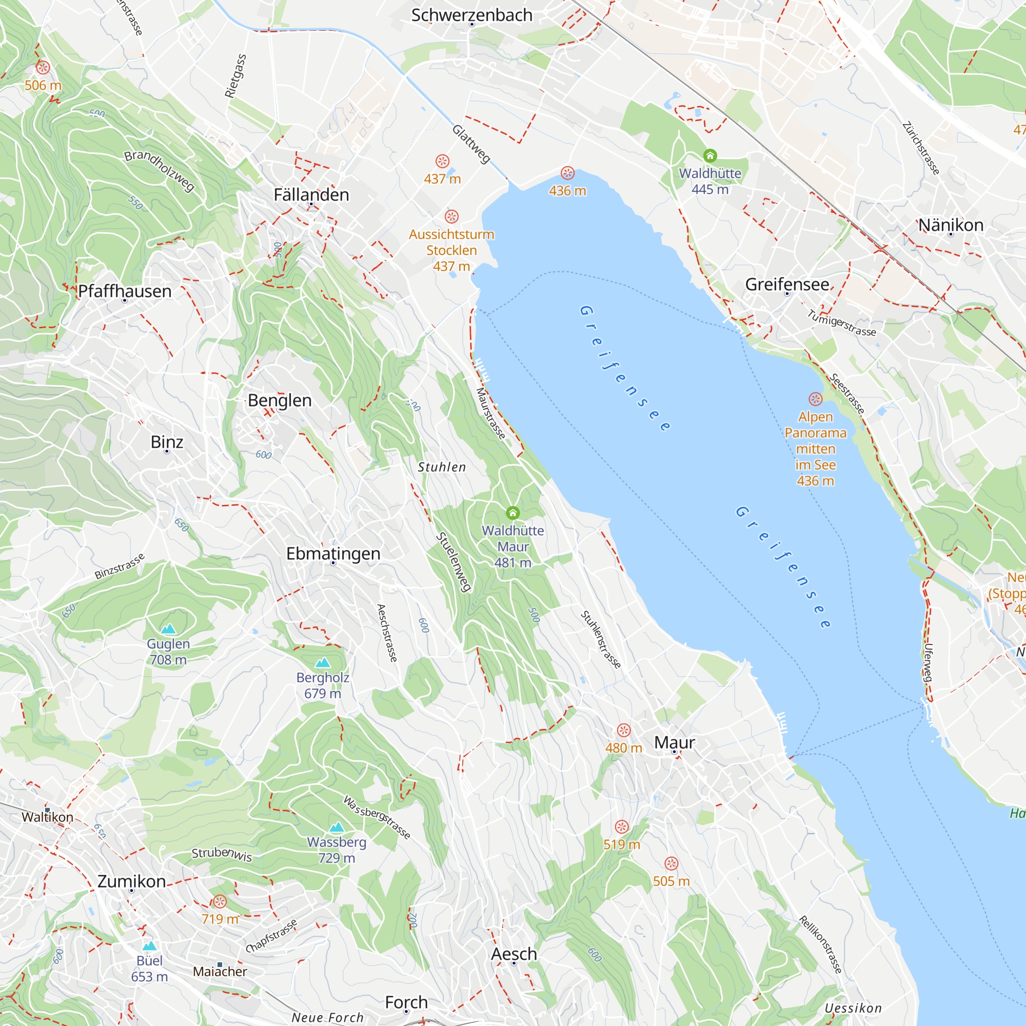 Waldhütte Maur map