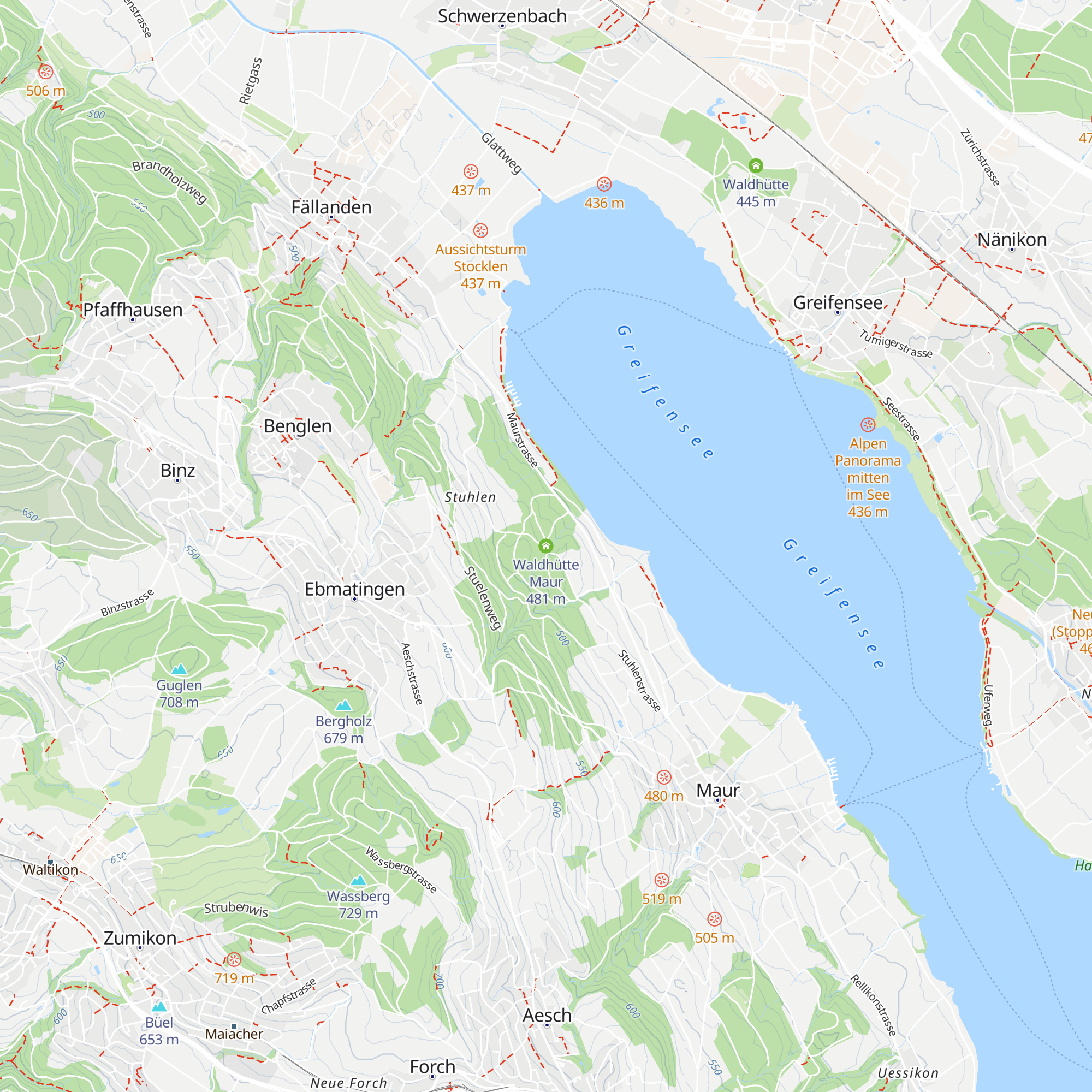 Waldhütte Maur map