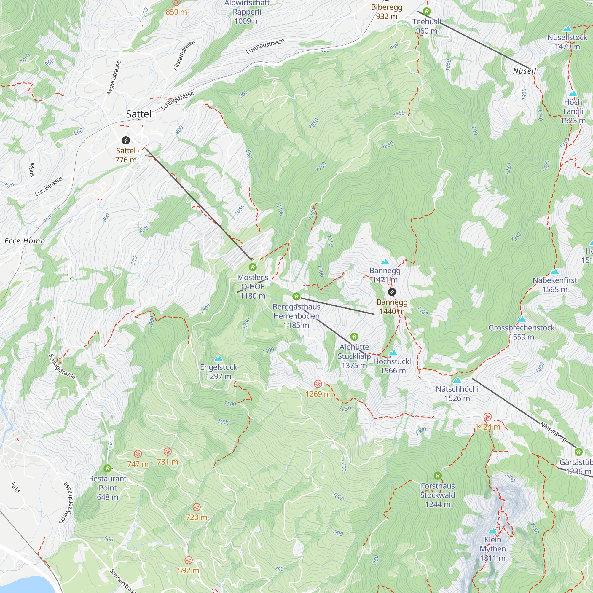Berggasthaus Herrenboden map
