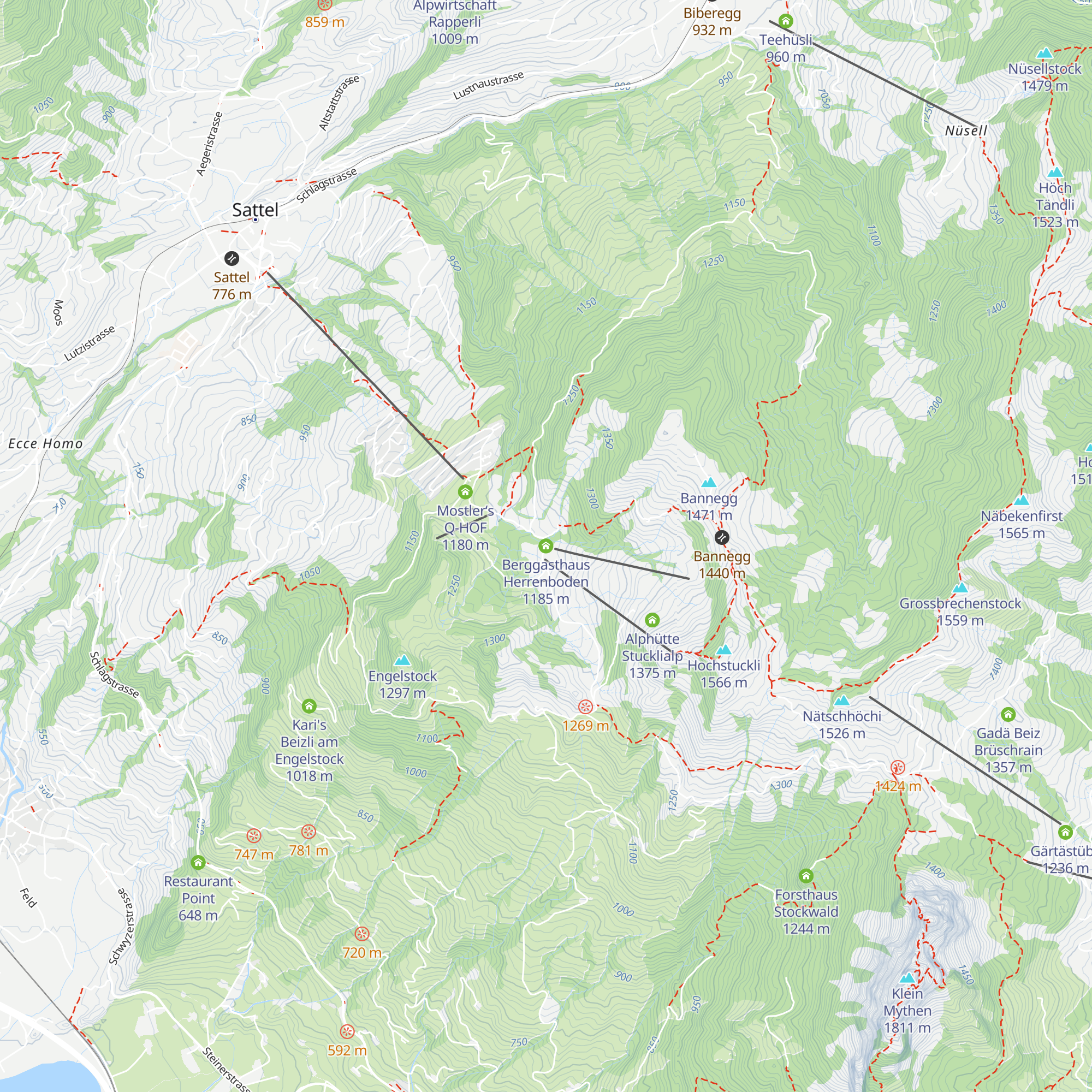 Berggasthaus Herrenboden map