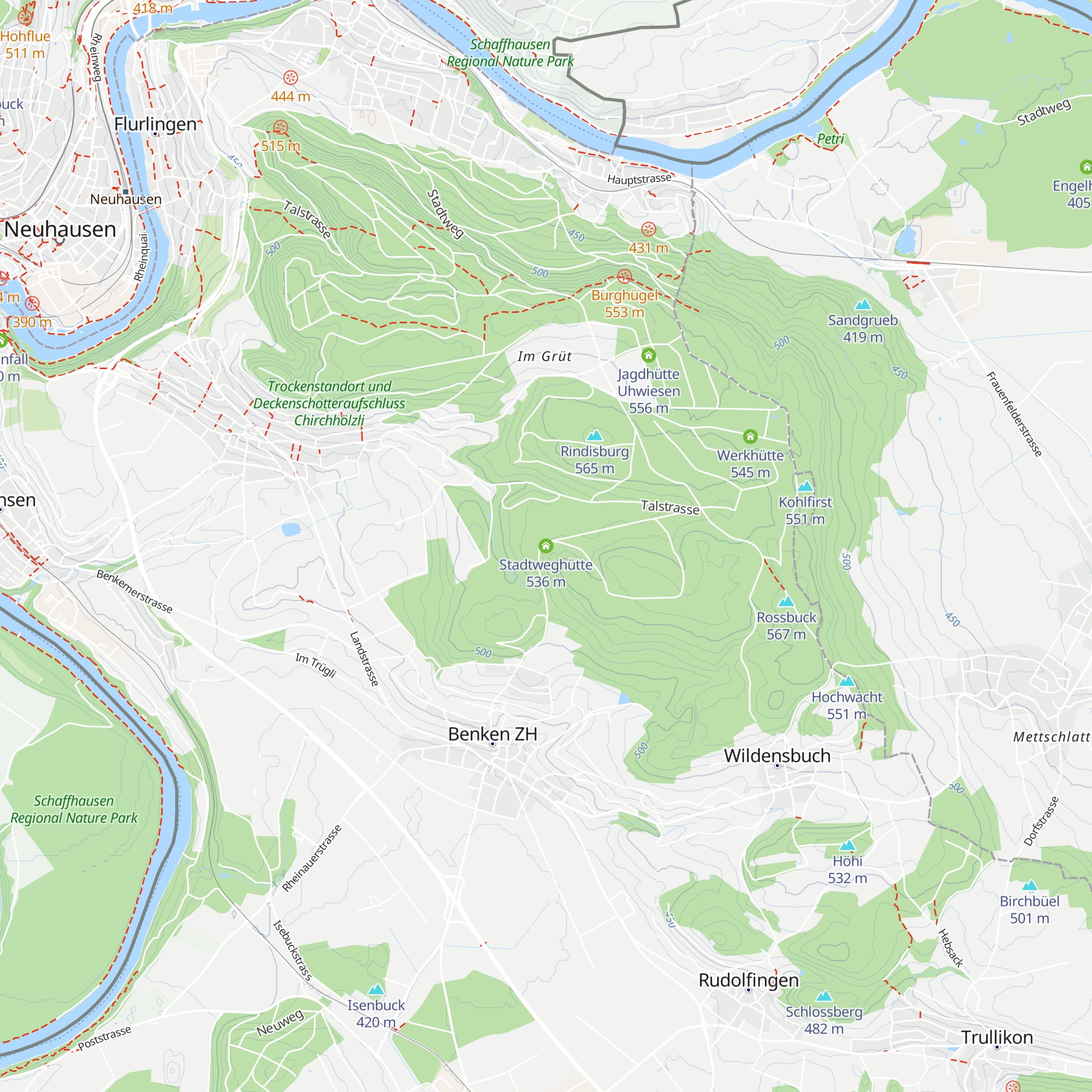 Stadtweghütte map
