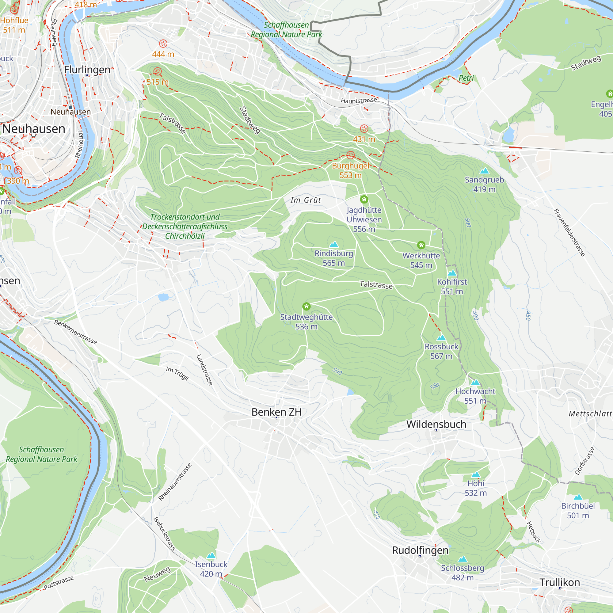 Stadtweghütte map