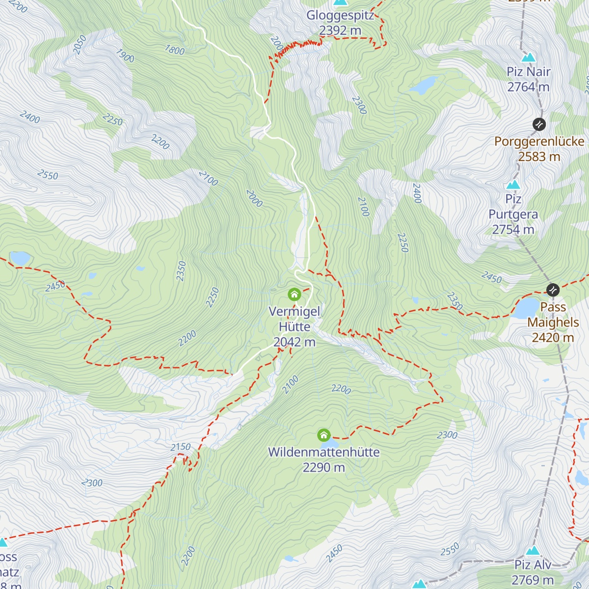 Vermigel Hütte map