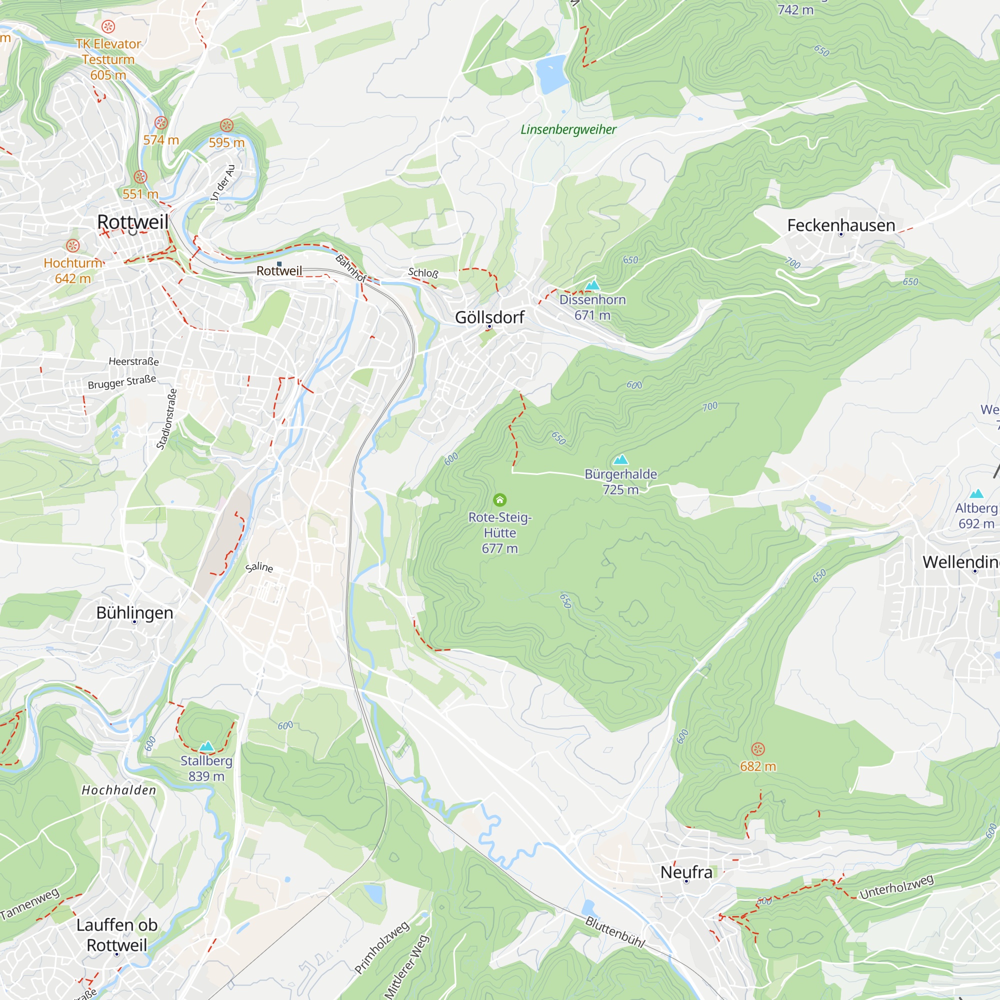 Rote-Steig-Hütte map