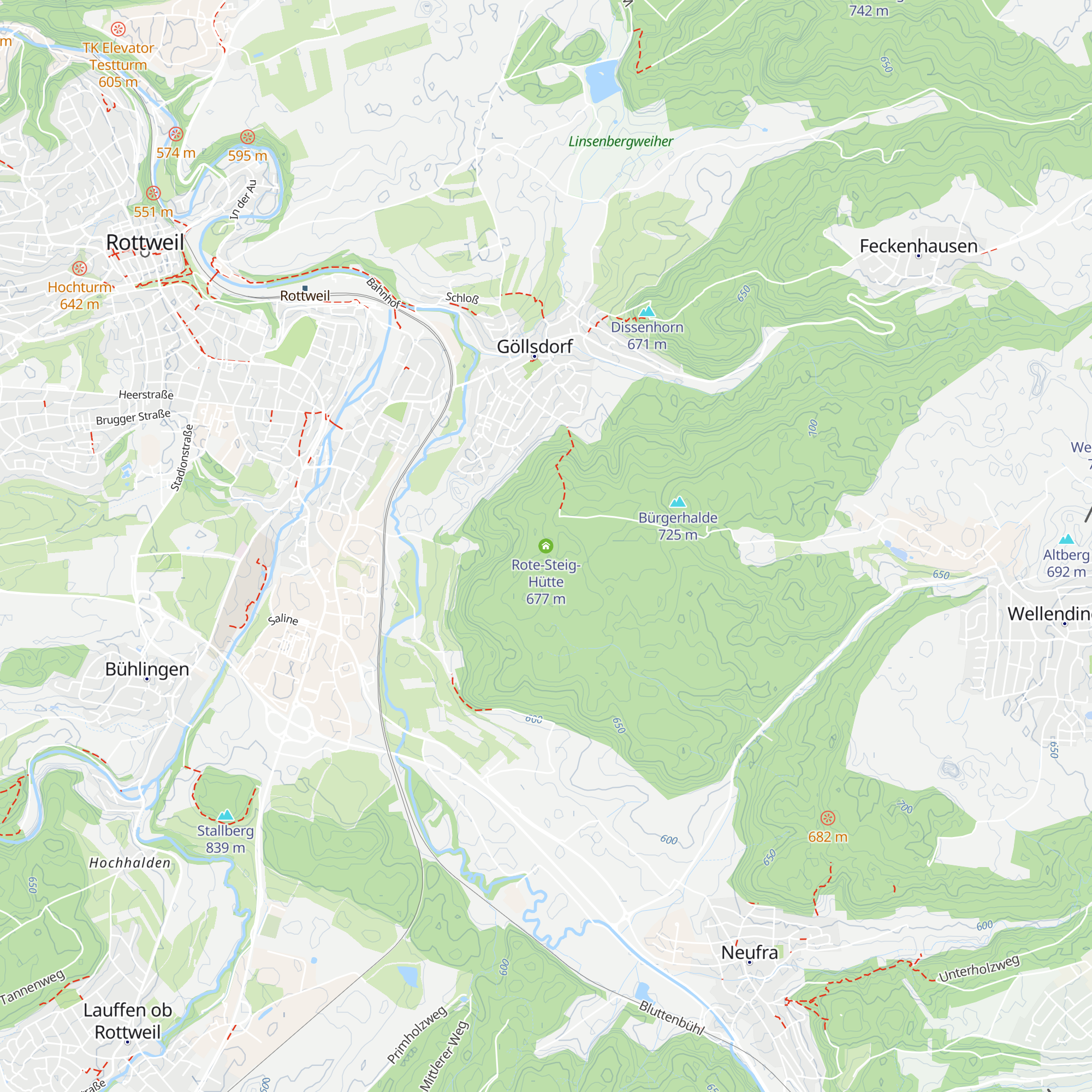 Rote-Steig-Hütte map
