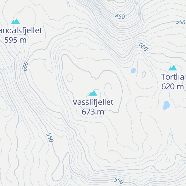 Map of Vasslifjellet